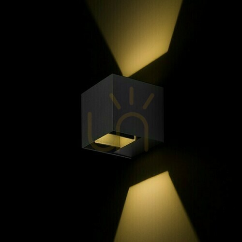 Check Carre outdoor wall lamp Anthracite 230 V Led 2x3 W Ip54 3000 K