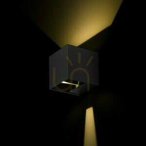 Carre outdoor wall lamp Anthracite 230 V Led 2x3 W Ip54 3000 K small 3
