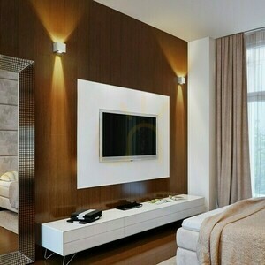 Carre outdoor wall lamp White 230 V Led 2x3 W Ip54 3000 K small 2
