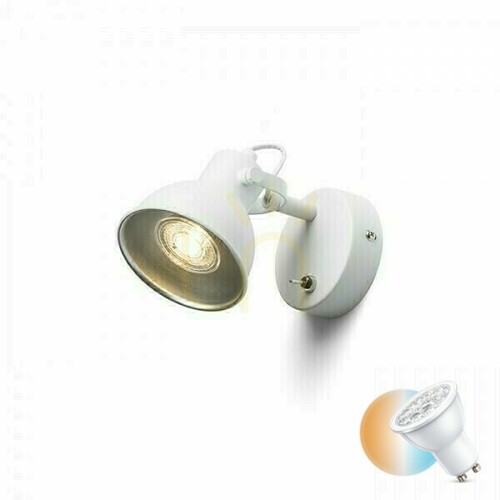 Check Wall lamp Rosita I wall lamp White/Silver Grey 230 V Led Gu10 9 W.