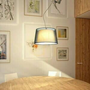 Esplanade Pendant Lamp Transparent Black/White Chrome 230 V E27 42 W. small 1