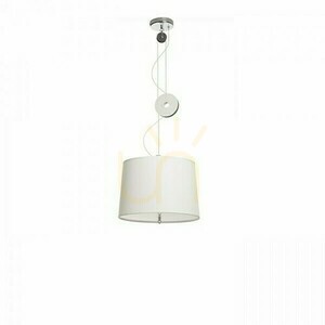 Rendl LEVITA R12477 height-adjustable pendant light, white and chrome, E27 LED 15 W small 2