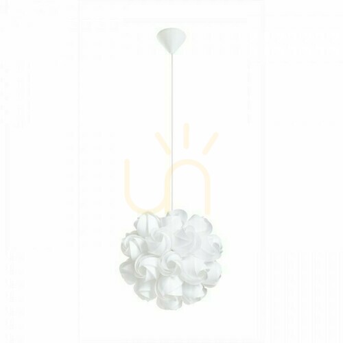Check Coco White Pcv Pendant Lamp 230 V E27 28 W.