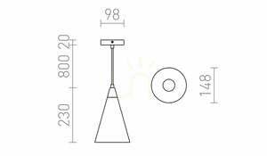 Rendl HEIDI R12380 concrete and wood pendant light, E27, 14.8 cm small 7