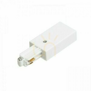 Feed-in for 1-circuit track, left, white 230 V small 0