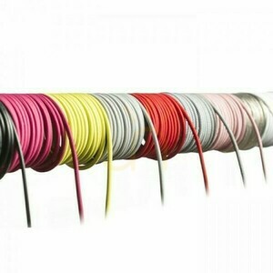 Accessory for lampshades Fit 3x0.75 Textile cable 1 Mb Red small 1