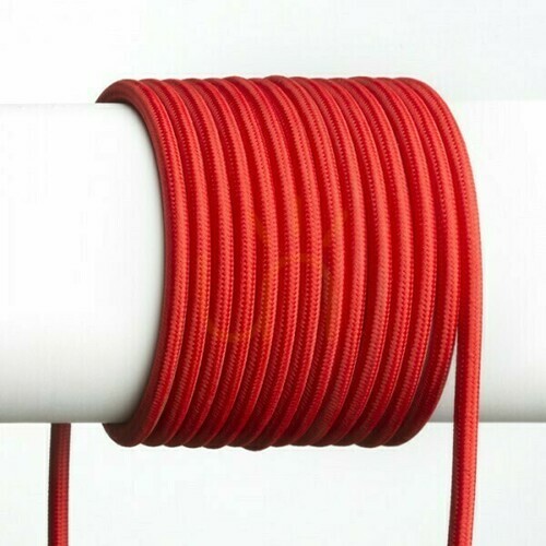 Check Accessory for lampshades Fit 3x0.75 Textile cable 1 Mb Red