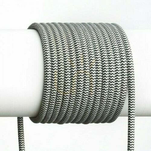 Check Accessory for lampshades Fit 3x0.75 Textile cable 1 Mb White