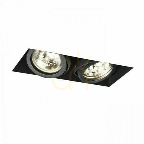Check Electra Ii Recessed Luminaire Black 12 V G53 2x50 W.