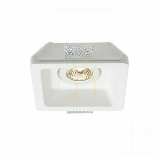 Check Recessed luminaire Dino Sq Gu10 Directional Gypsum 230 V 35 W.