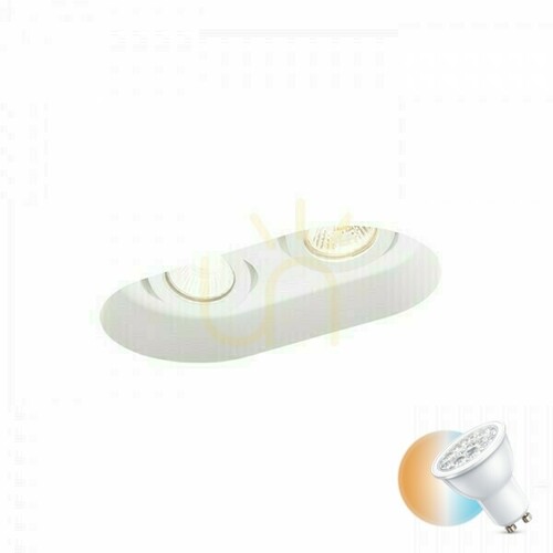 Check Recessed Luminaire Dingo Gu10 Ii Directional Gypsum 230 V 2x35 W.
