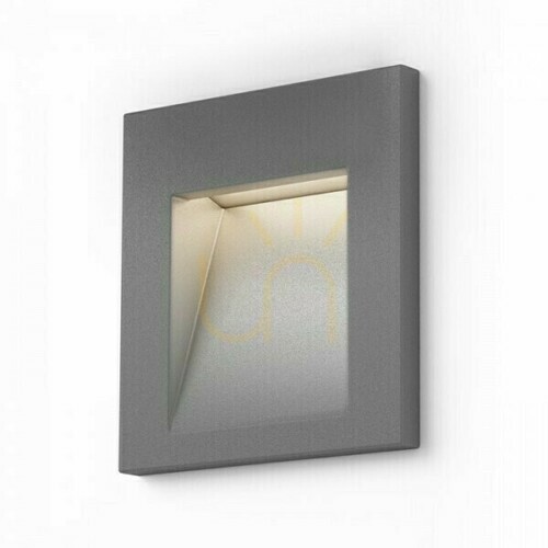 Check Tess Sq Silver Grey outdoor recessed luminaire 230 V Led 3 W Ip54 3000 K
