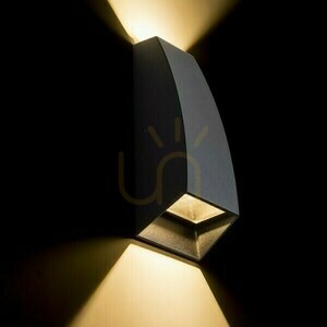 Outdoor Wall lamp Pia wall Anthracite 230 V Led 2x3 W Ip54 3000 K small 1