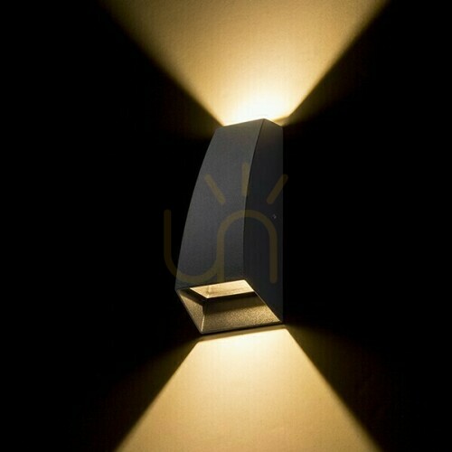 Check Outdoor Wall lamp Pia wall Anthracite 230 V Led 2x3 W Ip54 3000 K
