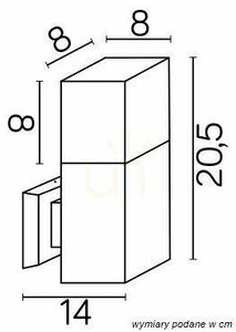 Outdoor Wall Lamp SU-MA CUBE Black Cast Aluminum E27 IP44 CB-K BL small 3