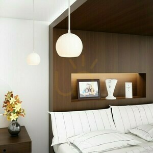 COPA pendant lamp, opal glass, 230 V E27 max. 11 W small 3