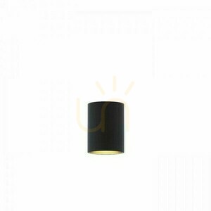 Shade, Lampshade Ron 15/20 Polycotton Black/Gold Foil Max. 28 W small 2