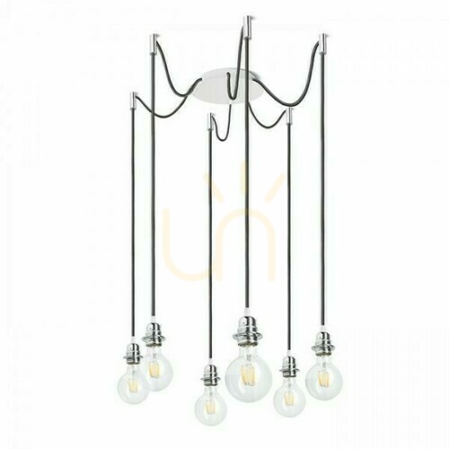 Check Rendl KOMBIX 6 suspension set R11780, white/black/chrome, 6×E27