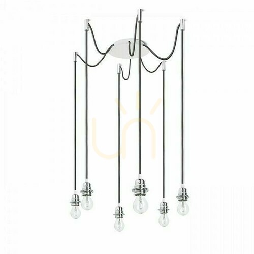 Check Rendl KOMBIX 6 suspension set R11780, white/black/chrome, 6×E27