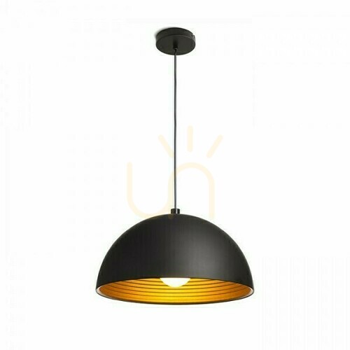 Check Carissima 40 Matte Black/Gold Pendant Lamp 230 V E27 42 W.