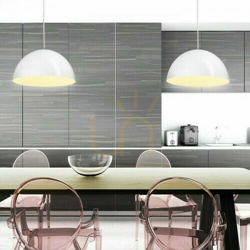 Check Monroe 40 Gloss White/White 230 V E27 42 W Pendant Lamp.