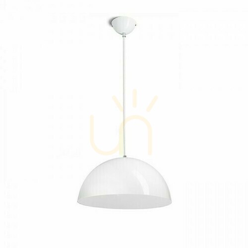 Check Monroe 40 Gloss White/White 230 V E27 42 W Pendant Lamp.