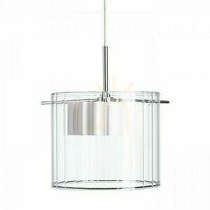 Estra I White Transparent Glass Pendant Lamp 230 V Led 5 W 3000 K small 3