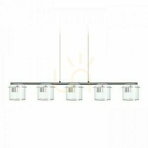 Estra V White Transparent Glass Pendant Lamp 230 Led 5x5 W 3000 K small 2