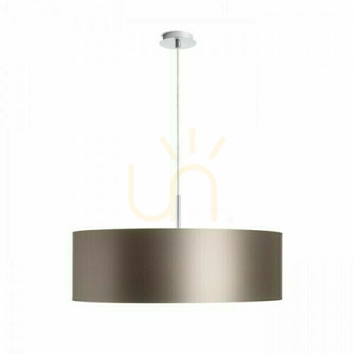 Check Shade, Lampshade Ron 60/19 Monaco Dove Grey/Silverrene Pvc Max. 23 W