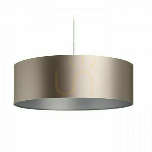 Check Shade, Lampshade Ron 60/19 Monaco Dove Grey/Silverrene Pvc Max. 23 W