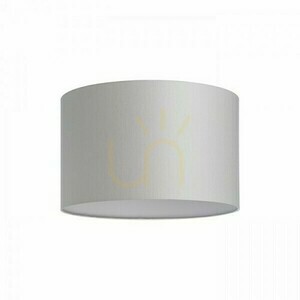 Rendl RON 40/25 lampshade in light grey chintz / white PVC, E27, 40 cm, R11558 small 1