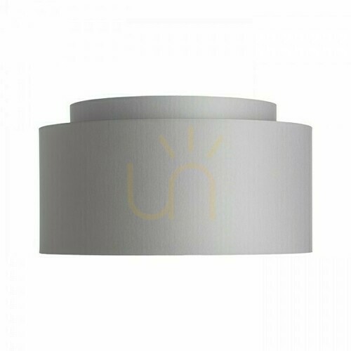 Check Rendl DOUBLE 55/30 textile lampshade R11554 light grey/white PVC E27 max. 23 W