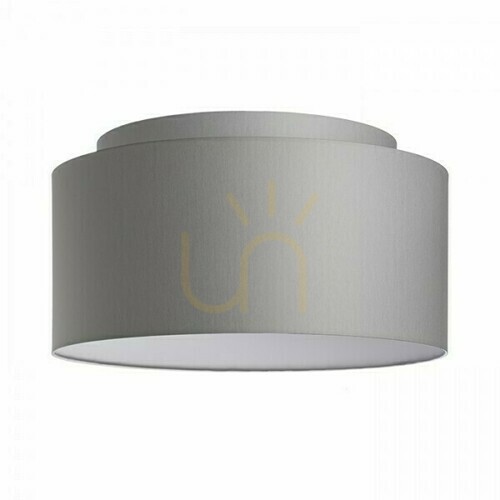 Check Rendl DOUBLE 55/30 textile lampshade R11554 light grey/white PVC E27 max. 23 W