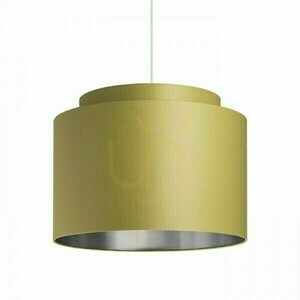 Shade, Lampshade Double 40/30 Chintz Olive/Silver Foil Max. 23 W small 0