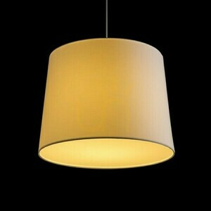 Shade, Lampshade Aspro 40/30 Polycotton White/White Pvc Max. 23 W small 2