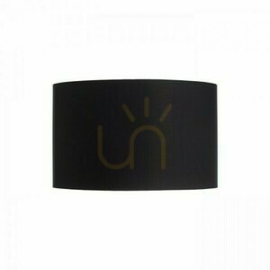 Shade, Lampshade Ron 40/25 Polycotton Black/Copper Foil Max. 23 W small 1