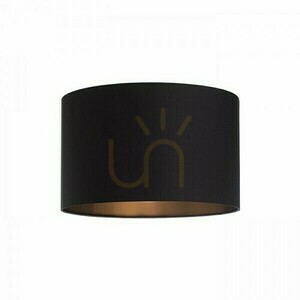 Shade, Lampshade Ron 40/25 Polycotton Black/Copper Foil Max. 23 W small 0