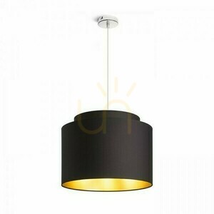 Rendl DOUBLE 40/30 black lampshade with gold foil E27 R11461 small 1