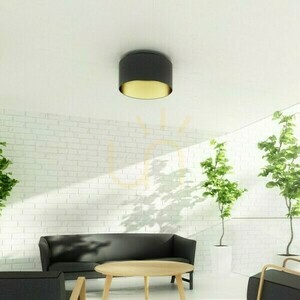 Rendl DOUBLE 40/30 black lampshade with gold foil E27 R11461 small 4
