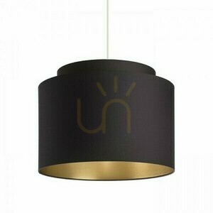 Rendl DOUBLE 40/30 black lampshade with gold foil E27 R11461 small 0