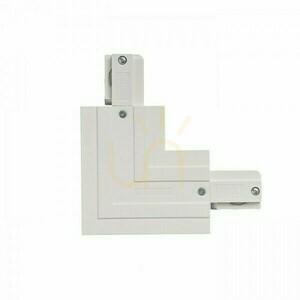 Rendl EUTRAC R11344 – white L connector for recessed tracks, outer polarity small 2
