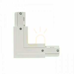 Rendl EUTRAC R11326 L-connector for 3-circuit track, inner polarity, with feed-in, 16 A, white small 1