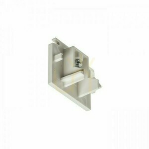 Eutrac Lighting Rail End for 3 Phase Rail White small 1