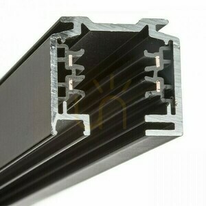 Rendl EUTRAC R11304 three-circuit lighting track, black, 3 m, 230 V small 2