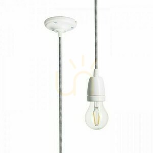 Shade, Lampshade Fabio Hanging Set Black/White Porcelain 230 V E27 42 W. small 0