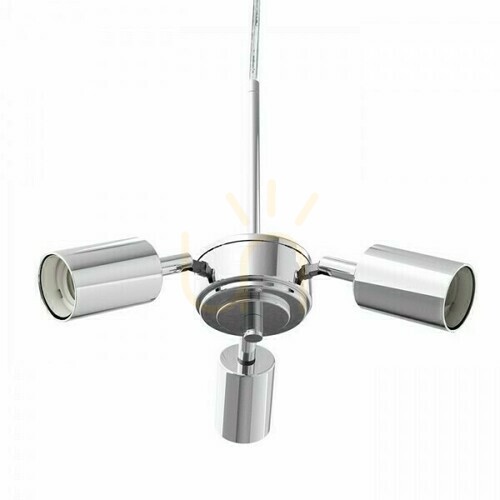 Check Shade, Lampshade Trix Hanging Set Chrome 230 V E27 3x42 W.