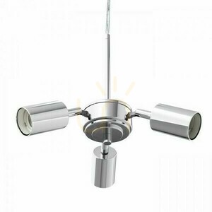 Rendl TRIX R10615 pendant suspension set for lampshades, chrome, 3×E27 small 0
