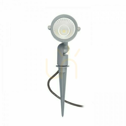 Check Rendl GARY LED garden spotlight with spike, grey, 10 W, 3000 K