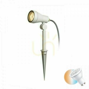 Direzza Outdoor Spotlight On Wedge Silver Grey 230 V Gu10 35 W Ip54 small 0
