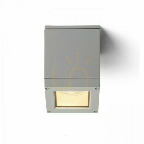 Check Plafonds Outdoor Quadra M Ceiling Silver Gray 230 V E27 75 W Ip54